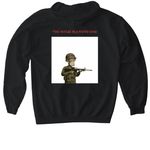 Evil$Ape Meme Merch, a Black Gildan Softstyle Pullover Hoodie (back-view)