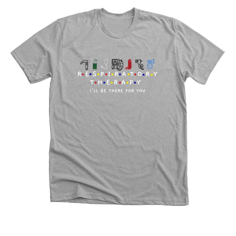 RESPIRATORY FRIENDS, a Athletic Heather Premium Unisex Tee