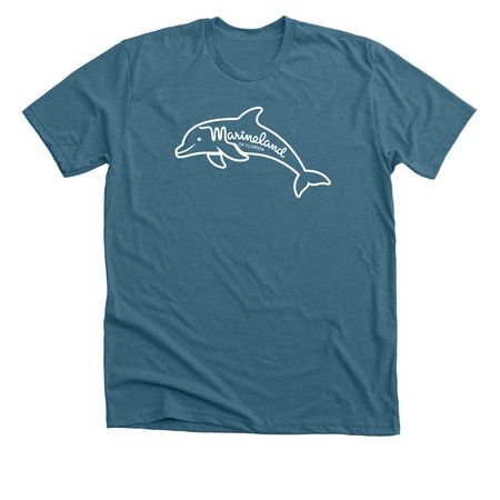 Retro Dolphin Shirt, a Heather Deep Teal Premium Unisex Tee