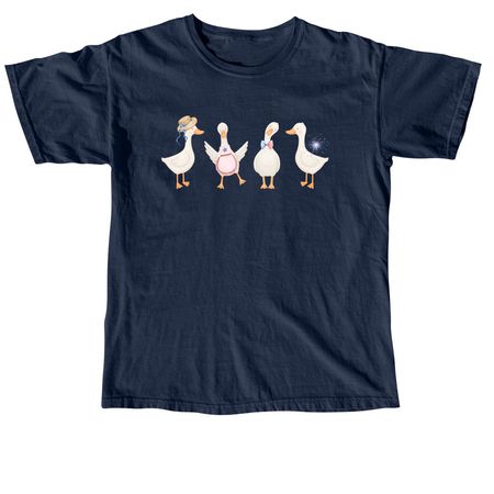 Red, White & Goose, a True Navy Comfort Colors Unisex Tee