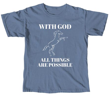 With God../Proverbs 3:6 shirt, a Blue Jean Comfort Colors Unisex Tee
