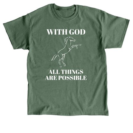 With God../Proverbs 3:6 shirt, a Military Green Classic Unisex Tee