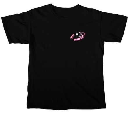 Pink Wheelie World shirts, a Black Comfort Colors Unisex Tee