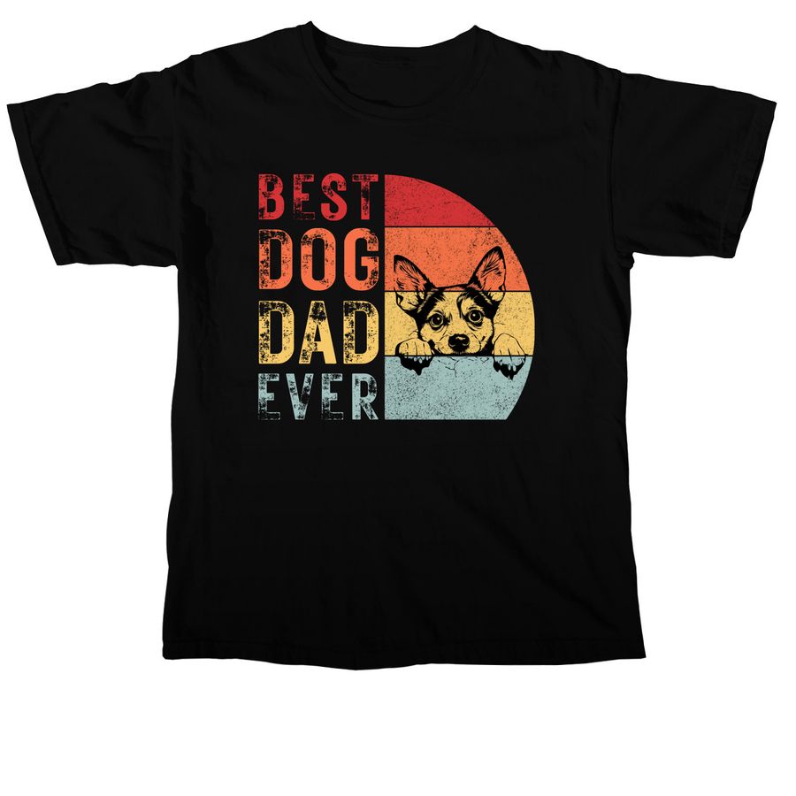 RETRO Best Dog Dad Ever / Chihuahua&nbsp;, a Black Comfort Colors Unisex Tee