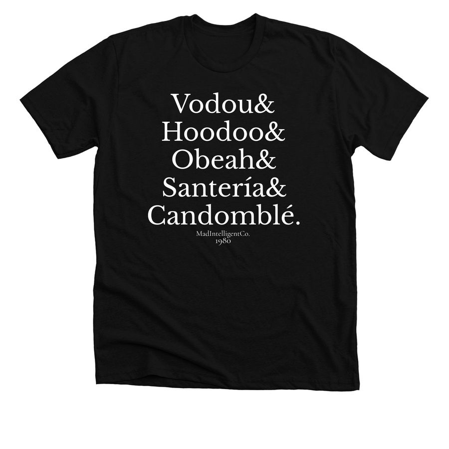African Diaspora Religions, a Solid Black Blend Premium Unisex Tee