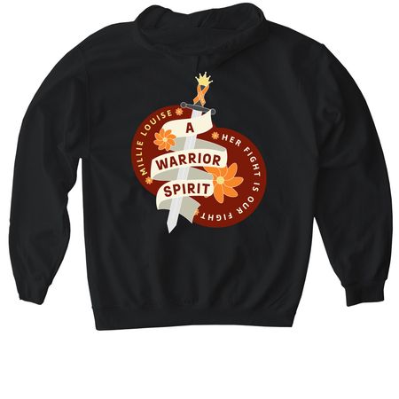 Team Millie: The Fight Against Leukemia, a Black Gildan Softstyle Pullover Hoodie