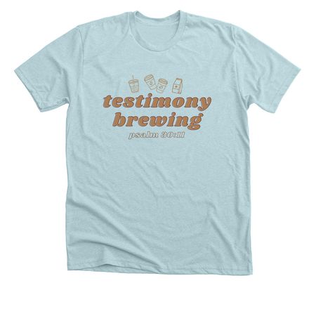 Testimony, a Heather Ice Blue Premium Unisex Tee