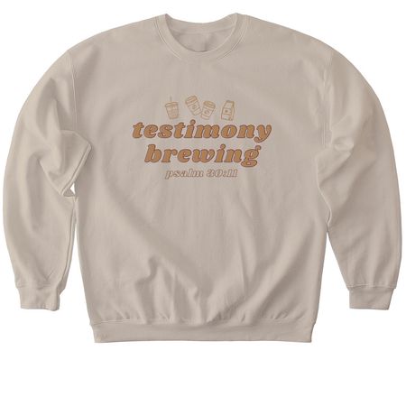 Testimony, a Sand Softstyle Crewneck Sweatshirt