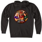 TCFU Team Pamela Zip Up Hoodies, a Black Heavyweight Zip Up Hoodie (back-view)