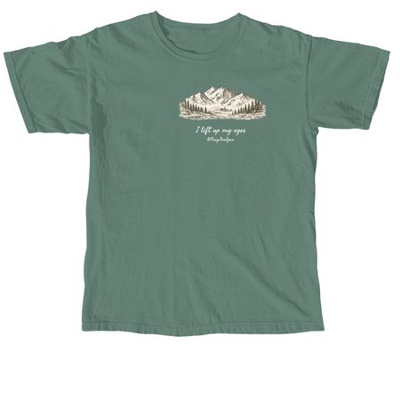 Hope For Ezra (Lift My Eyes), a Light Green Comfort Colors Unisex Tee