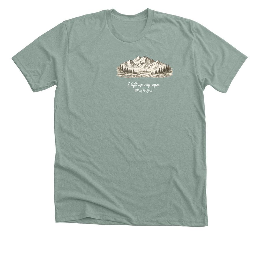 Hope For Ezra (Lift My Eyes), a Heather Sage Premium Unisex Tee