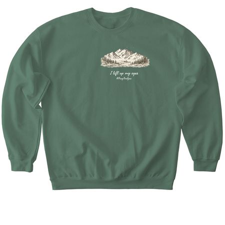 Hope For Ezra (Lift My Eyes), a Military Green Softstyle Crewneck Sweatshirt