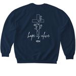 Hope is Alive., a Navy Softstyle Crewneck Sweatshirt (back-view)