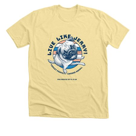 Live Like Jerry: Sunny Days, a Heather French Vanilla Premium Unisex Tee