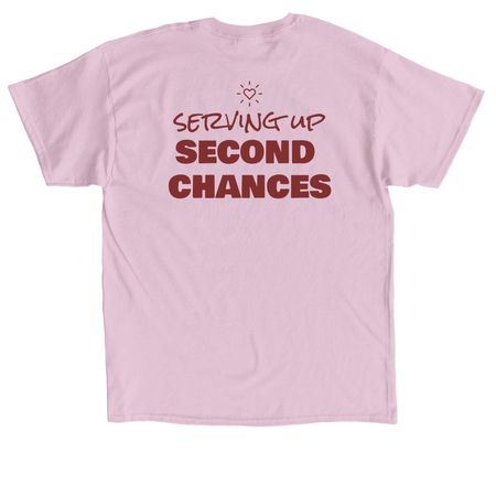 Serving up second chances, a Light Pink Classic Unisex Tee