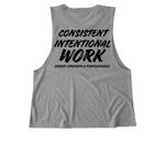 Summer 2026 Pt. 2, a Aluminum Grey Allmade Eco Triblend Women?s Muscle Tank (back-view)