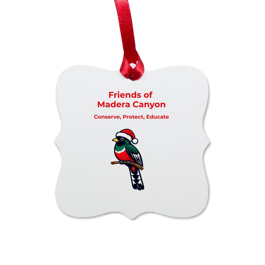 Friends of Madera Canyon, a White Aluminum Square Ornament