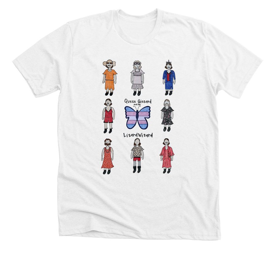 Queen Gizzard and the Lizard Wizard, a Solid White Blend Premium Unisex Tee