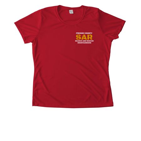 Fresno SAR team gear, a True Red Women's Performance Tee