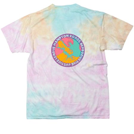 HRRJL Map Double Sided Tee, a Snow Cone Classic Tie Dye Tee (back-view)