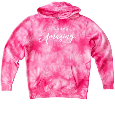 OK Logo&nbsp;, a Pink Youth Tie Dye Pullover Hoodie