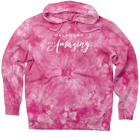 OK Logo&nbsp;, a Pink Tie Dyed Pullover Hoodie