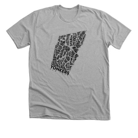 Yonkers Neighborhoods, a Athletic Heather Premium Unisex Tee