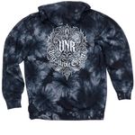 Wandering Soul: Shadowed Past, a Black Tie Dyed Pullover Hoodie (back-view)