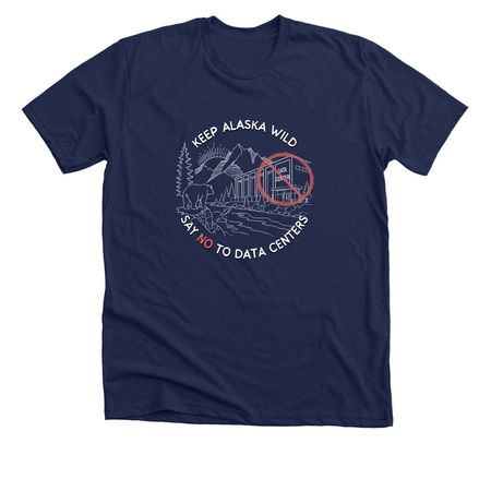 Simple Keep Alaska Wild T-Shirts 2, a Solid Navy Blend Premium Unisex Tee