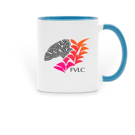 Small Sips, Big Impact, a Light Blue Two-Tone Ceramic Mug