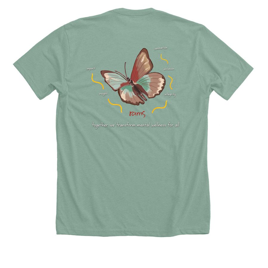 Transforming Mental Wellness For All, a Heather Dusty Blue Premium Unisex Tee