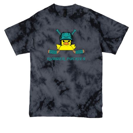 Rubber Puckies Tees & Sweatshirts, a Black Crystal Tie Dye Tee