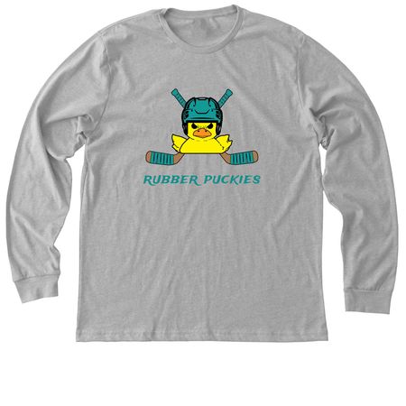 Rubber Puckies Tees & Sweatshirts, a Athletic Heather Premium Long Sleeve Tee