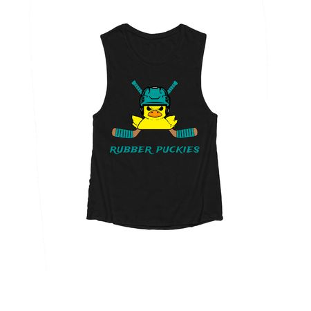 Rubber Puckies Tees & Sweatshirts, a Black Women's Muscle Tank