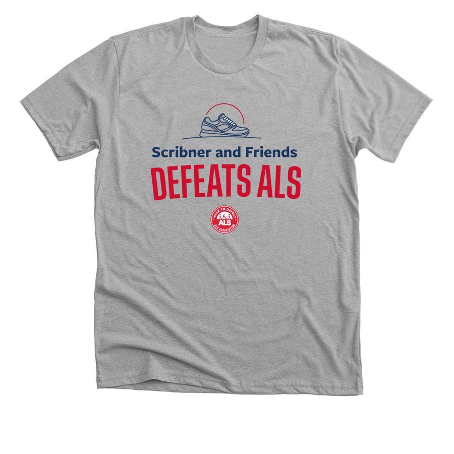 Scribner and Friends Defeats ALS, a Athletic Heather Premium Unisex Tee