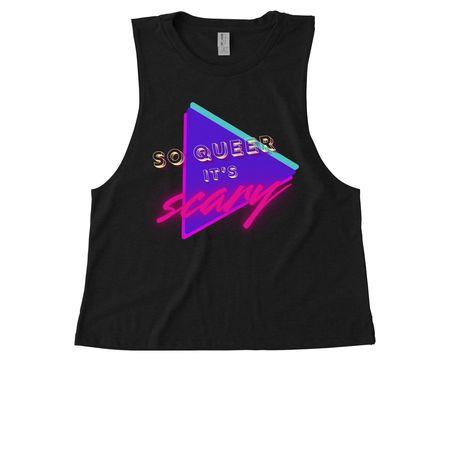 Neon Pride Design, 2026, a Deep Black Allmade Eco Triblend Women?s Muscle Tank
