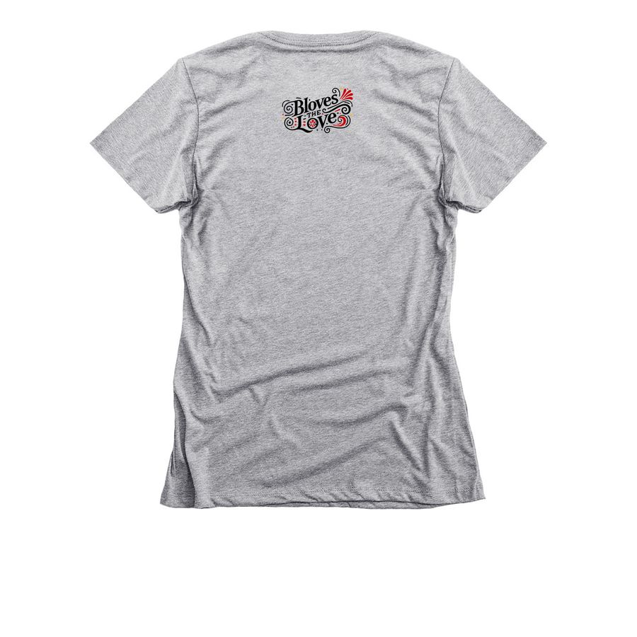 The first one, a Dark Heather Grey Women's Slim Fit Tee (back-view)