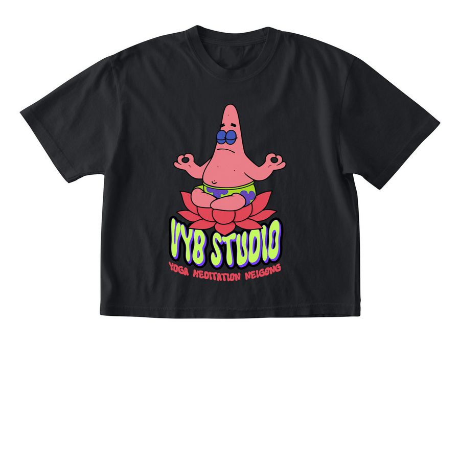 Patrick Star, a Black Comfort Colors Boxy Tee