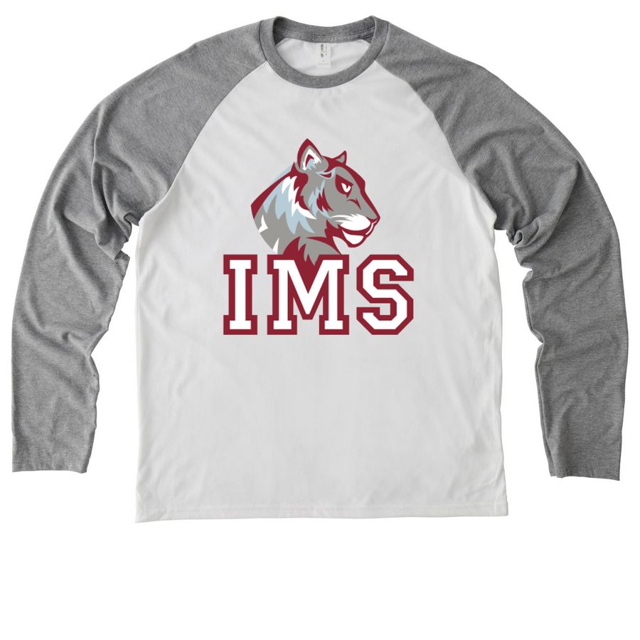 Sport Fit, a Aluminum Grey/ Bright White Allmade Eco Triblend Colorblock Raglan Long Sleeve Tee