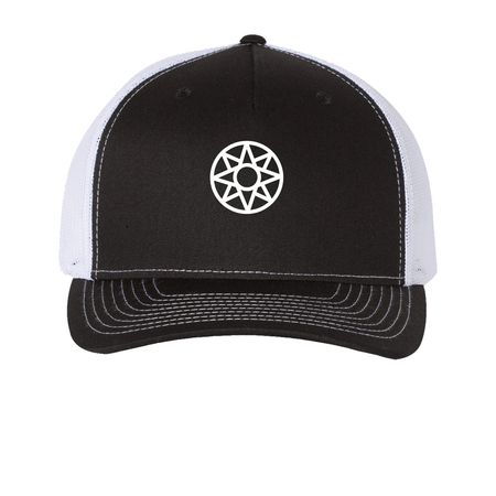 &nbsp;Triathacore inclusive racing gear&nbsp;, a Black/ White Printed Five-Panel Trucker Cap
