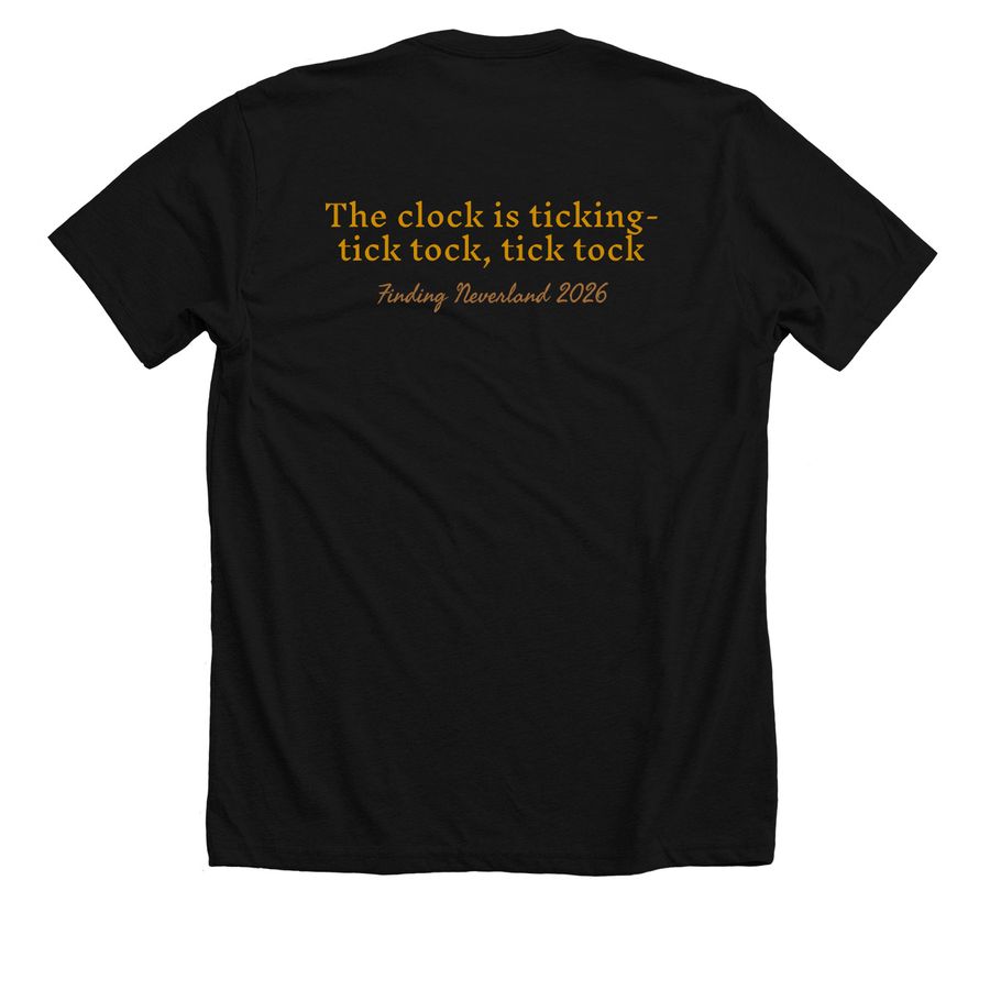 Neverland Crew, a Solid Black Blend Premium Unisex Tee (back-view)