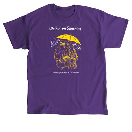 Walkin' on Sunshine, a Purple Classic Unisex Tee