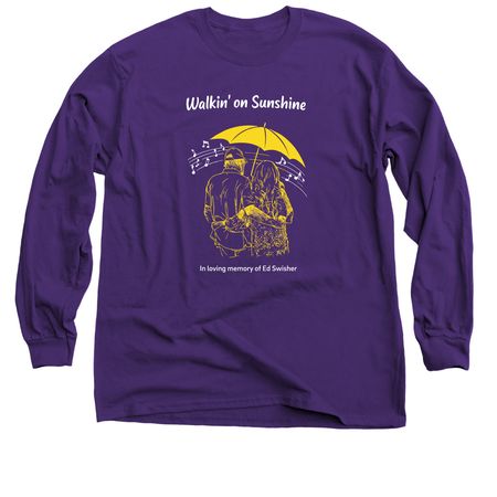 Walkin' on Sunshine, a Purple Classic Long Sleeve Tee
