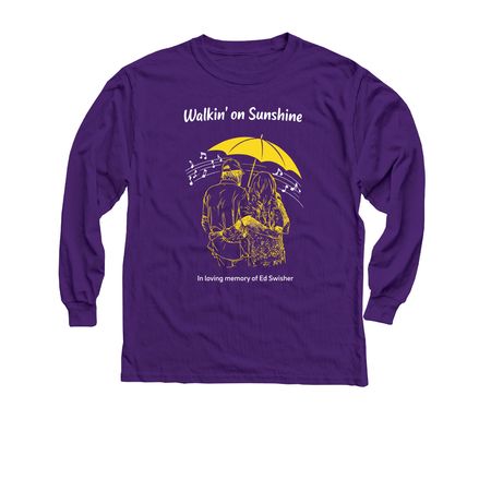 Walkin' on Sunshine, a Purple Youth Long Sleeve Tee