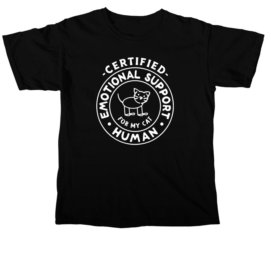 Emotional Support Human (for my cat), a Black Comfort Colors Unisex Tee