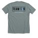Team T1D Collection, a Heather Blue Storm Premium Unisex Tee (back-view)