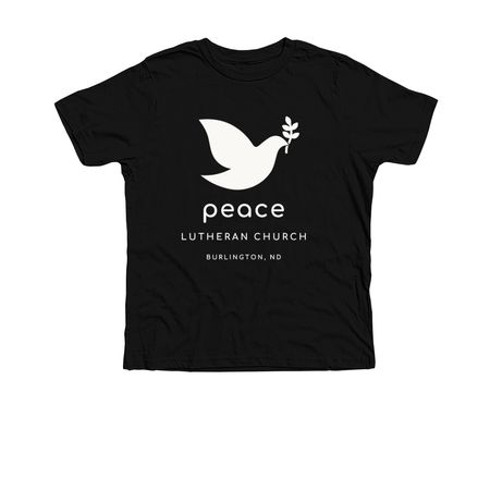 Youth Shirts | LOGO White, a Solid Black Blend Premium Youth Tee