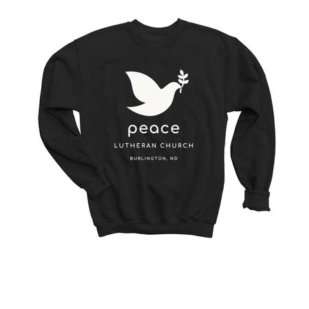 Youth Shirts | LOGO White, a Black Youth Crewneck Sweatshirt