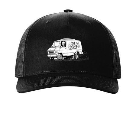 Durb's Delivery&nbsp;, a Black Printed Five-Panel Trucker Cap