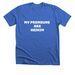 My Pronouns Shirt (He/Him), a Heather True Royal Premium Unisex Tee